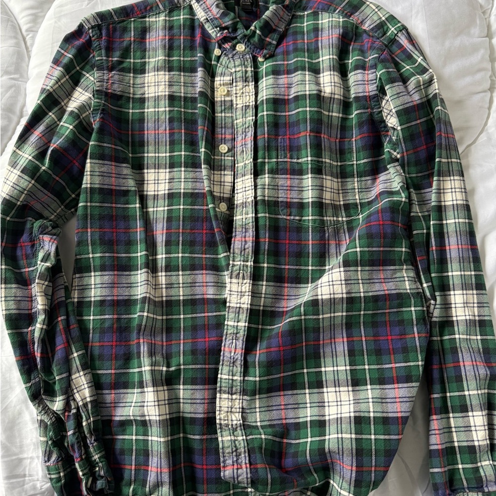 Jcrew Green Plaid Men's Shirt - slim fit L